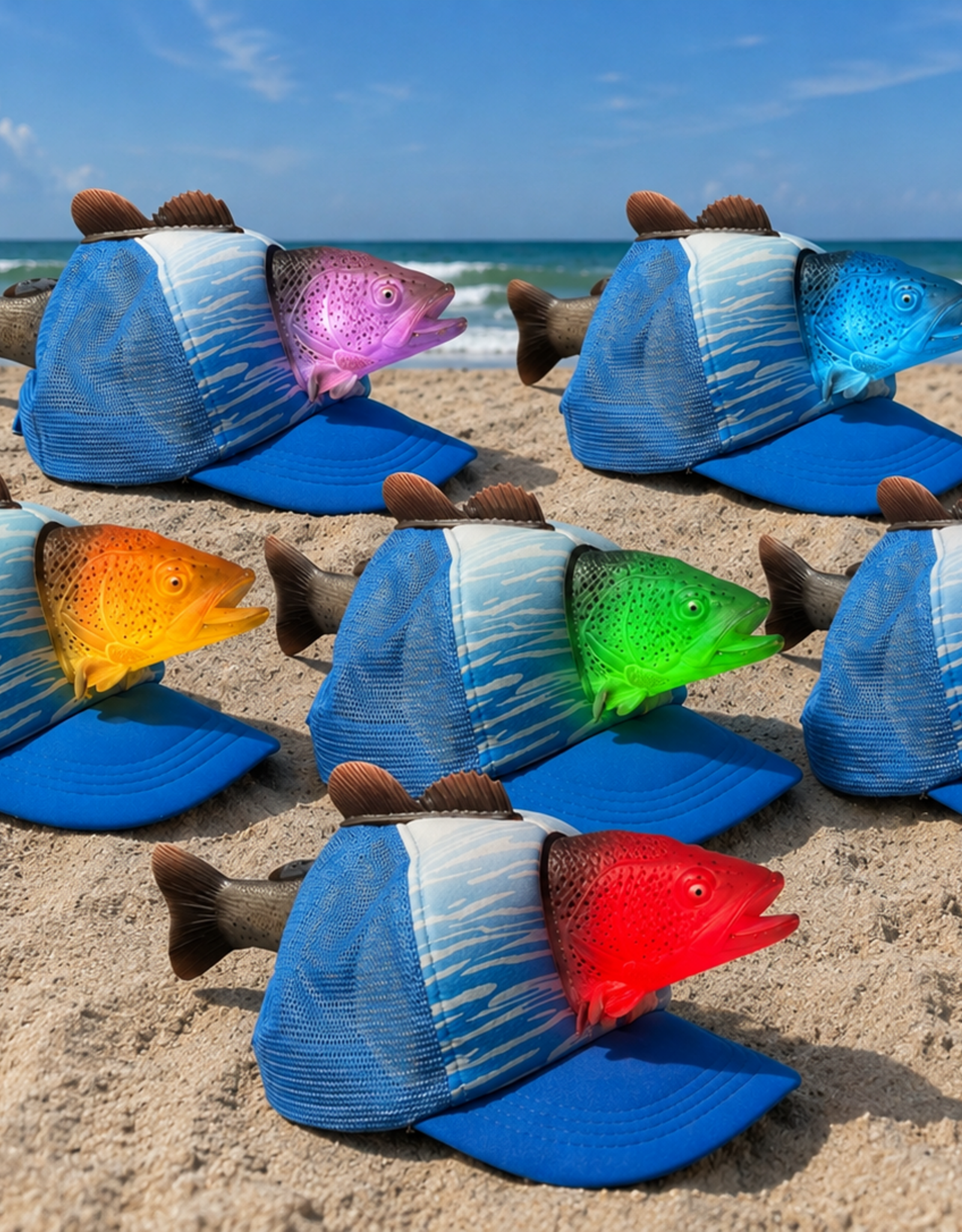 JY DESIGNS AND CREATIONS SALMON LIGHT UP 3D HAT