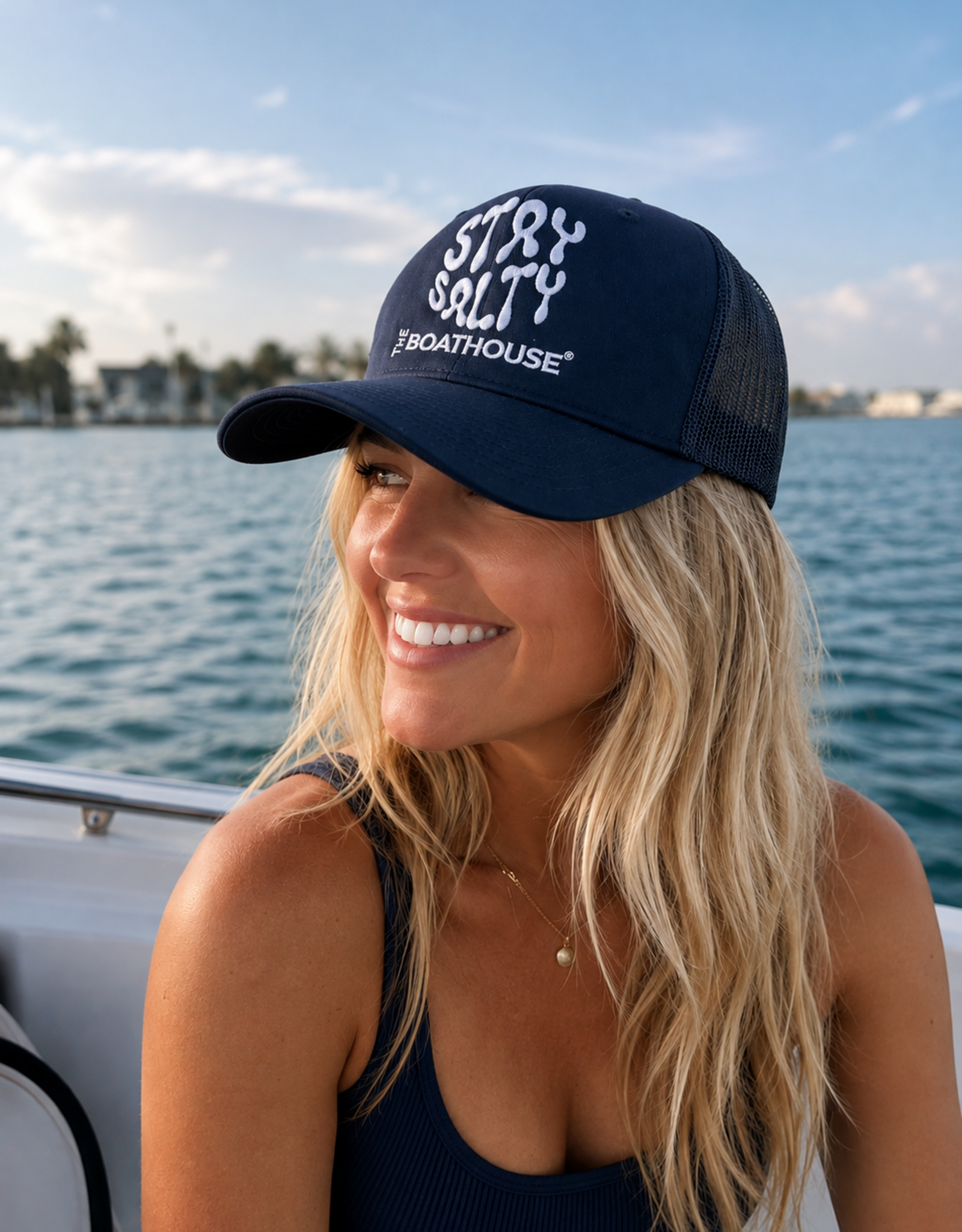 Signature Concepts - Apparel   STAY SALTY RICH NAVY HAT
