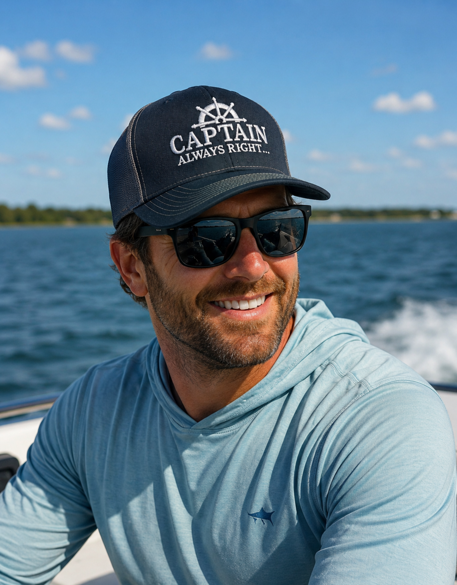 The Idea Girl  CAPTAIN ALWAYS RIGHT NAVY/GREY HAT