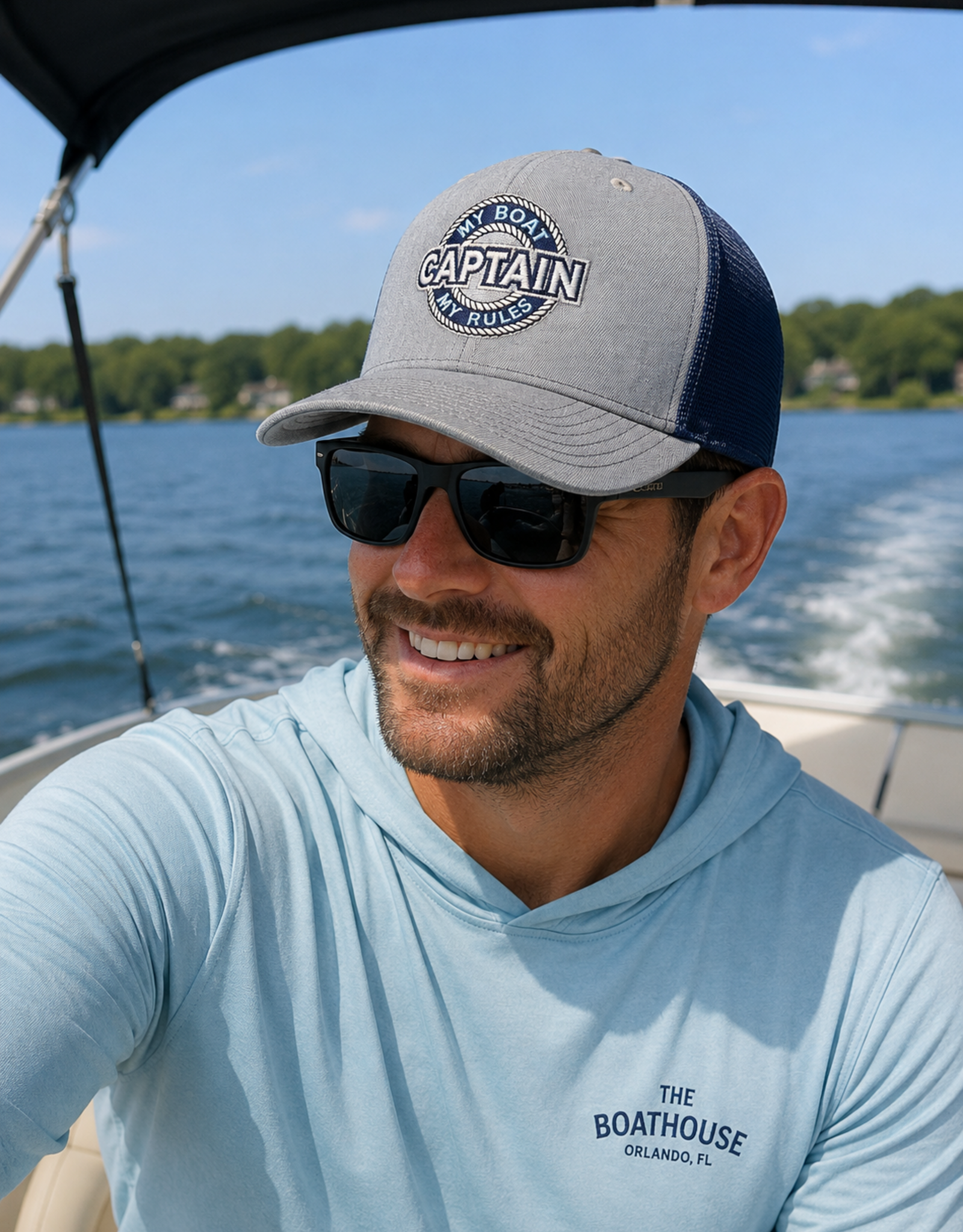 API Source   CAPTAIN RULES HEATHER SNAPBACK TRUCKER CAP