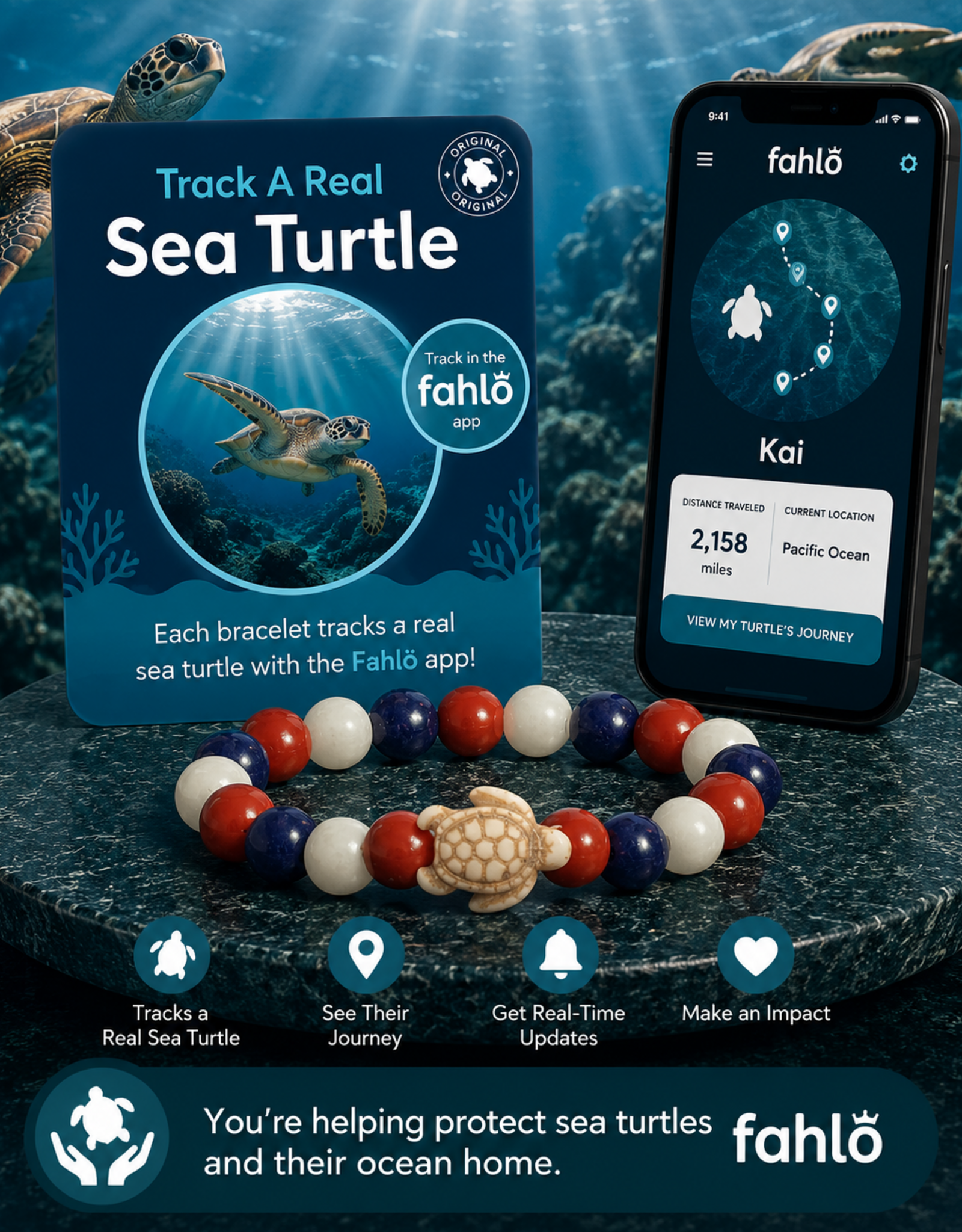 FAHLO FA  SEA TURTLE SUMMER STONE