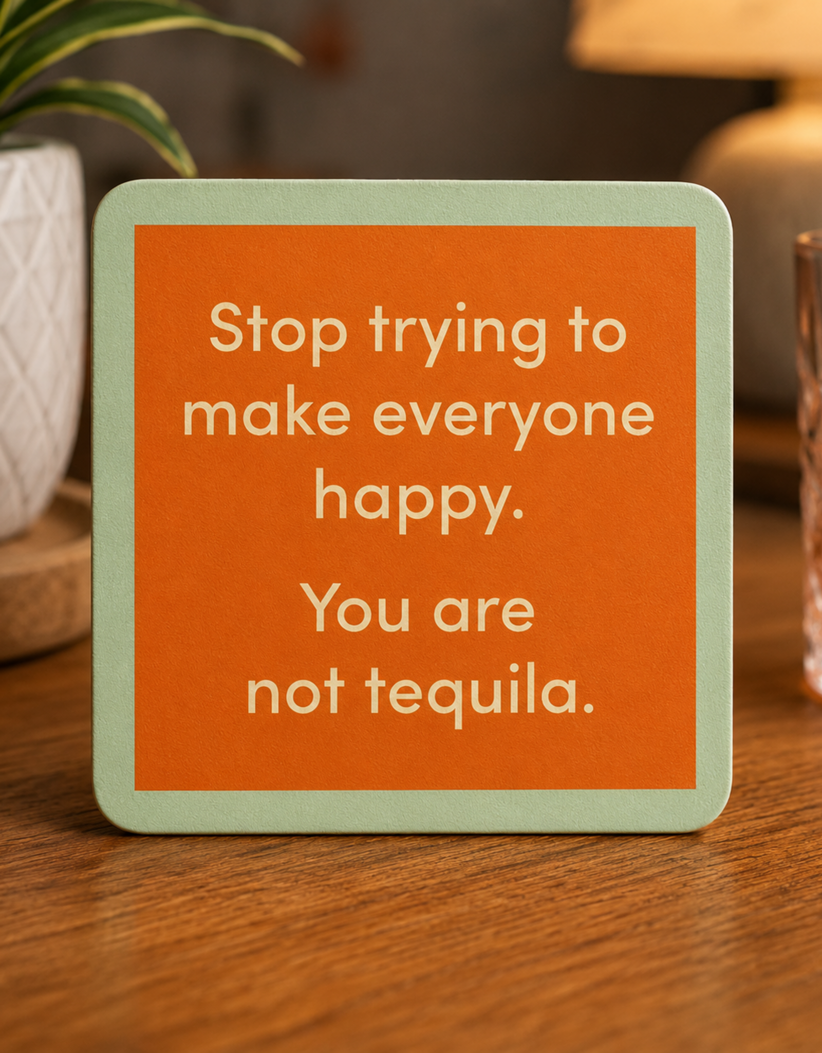 IAMTRA/DRINKS ON ME ID COASTER TEQUILA