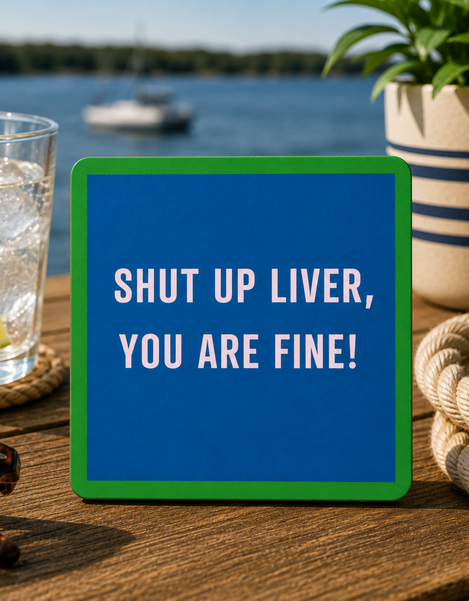 IAMTRA/DRINKS ON ME SHUT UP COASTER