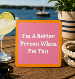 IAMTRA/DRINKS ON ME BEACH TAN COASTER