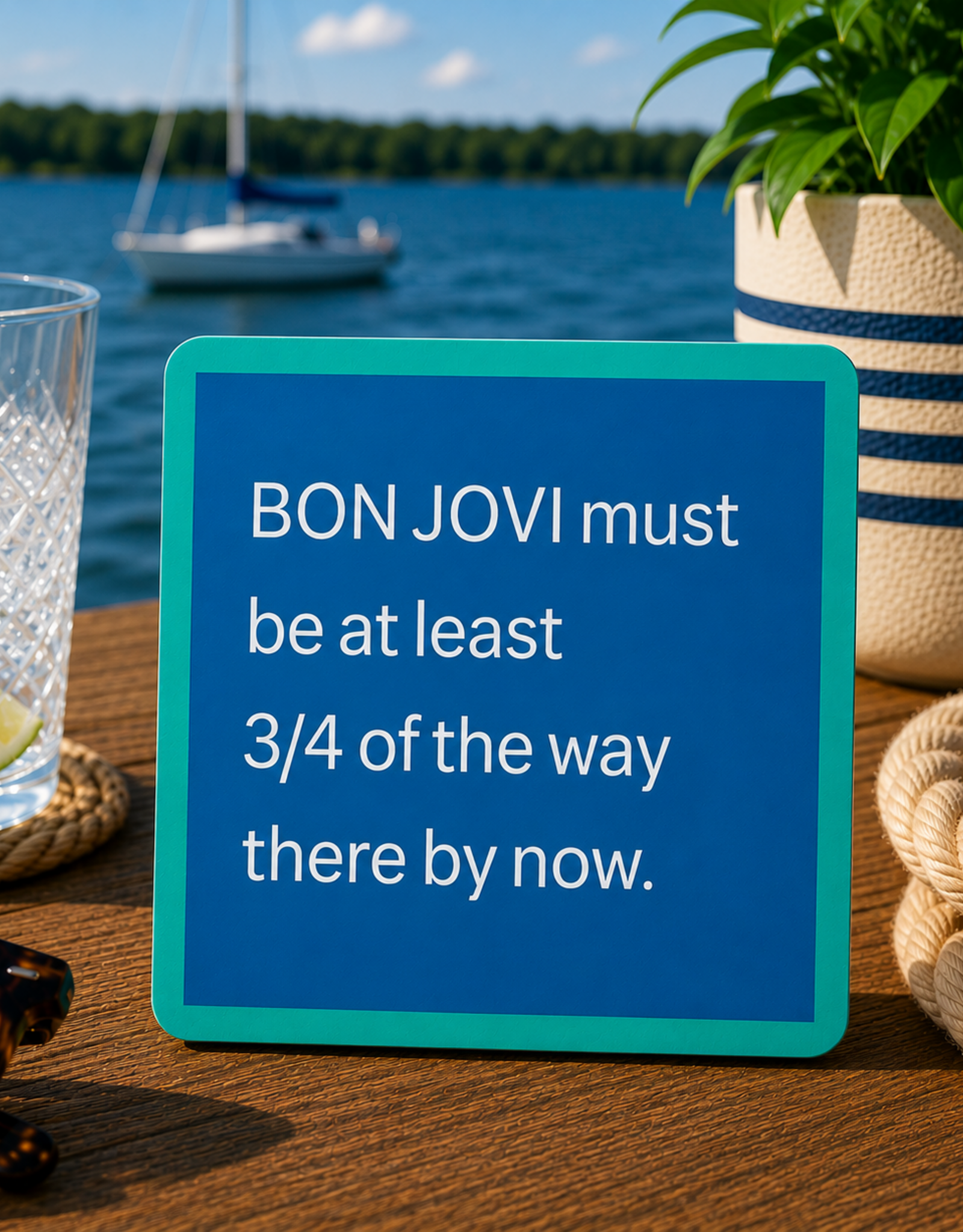 IAMTRA/DRINKS ON ME ID COASTER  BON JOVI