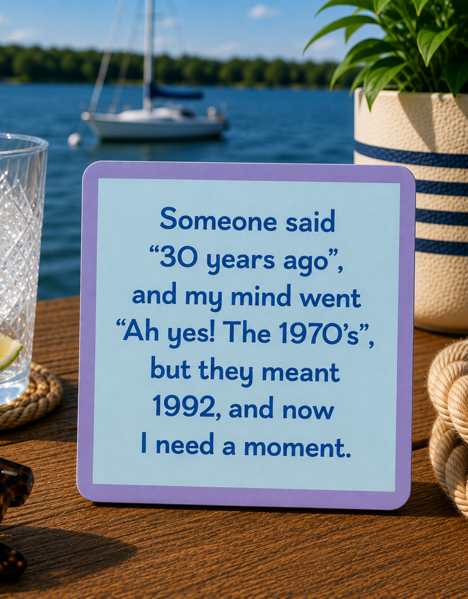 IAMTRA/DRINKS ON ME ID COASTER  30 YEARS