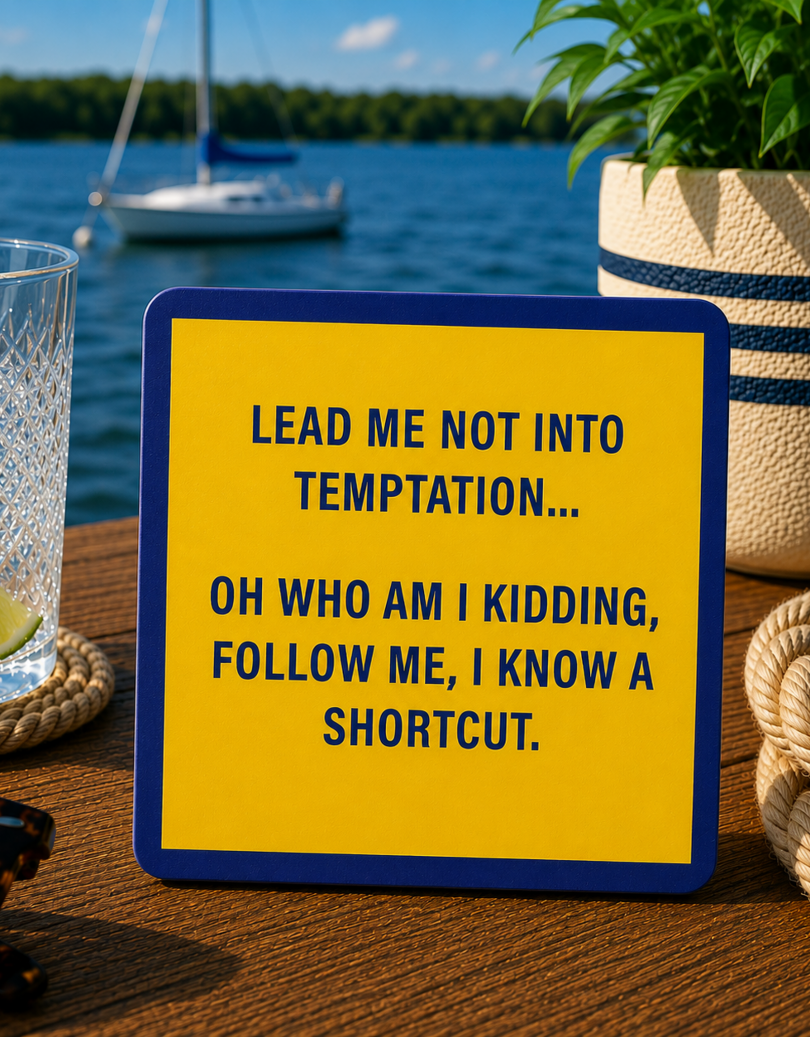 IAMTRA/DRINKS ON ME ID SHORTCUT COASTER