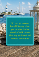 IAMTRA/DRINKS ON ME ID MILK CARTON COASTER