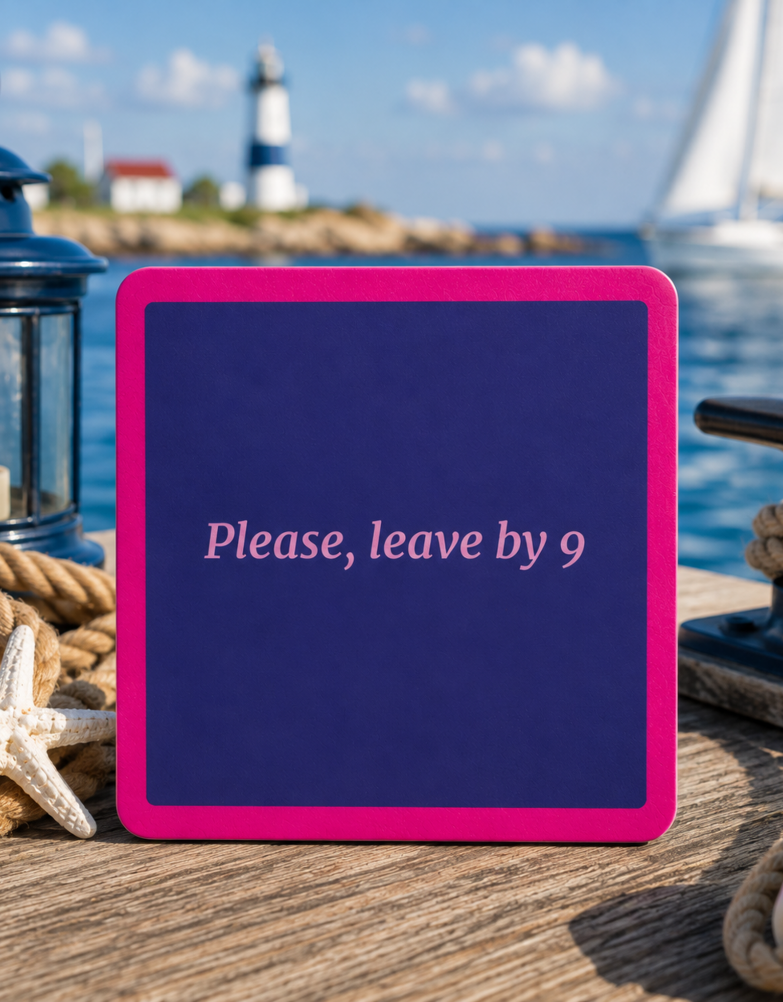 IAMTRA/DRINKS ON ME ID LEAVE BY NINE COASTER