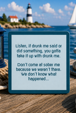 IAMTRA/DRINKS ON ME ID DRUNK ME COASTER
