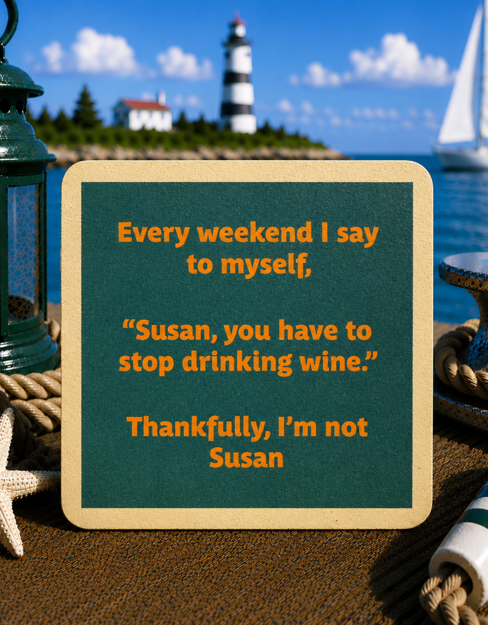 IAMTRA/DRINKS ON ME ID SUSAN COASTER