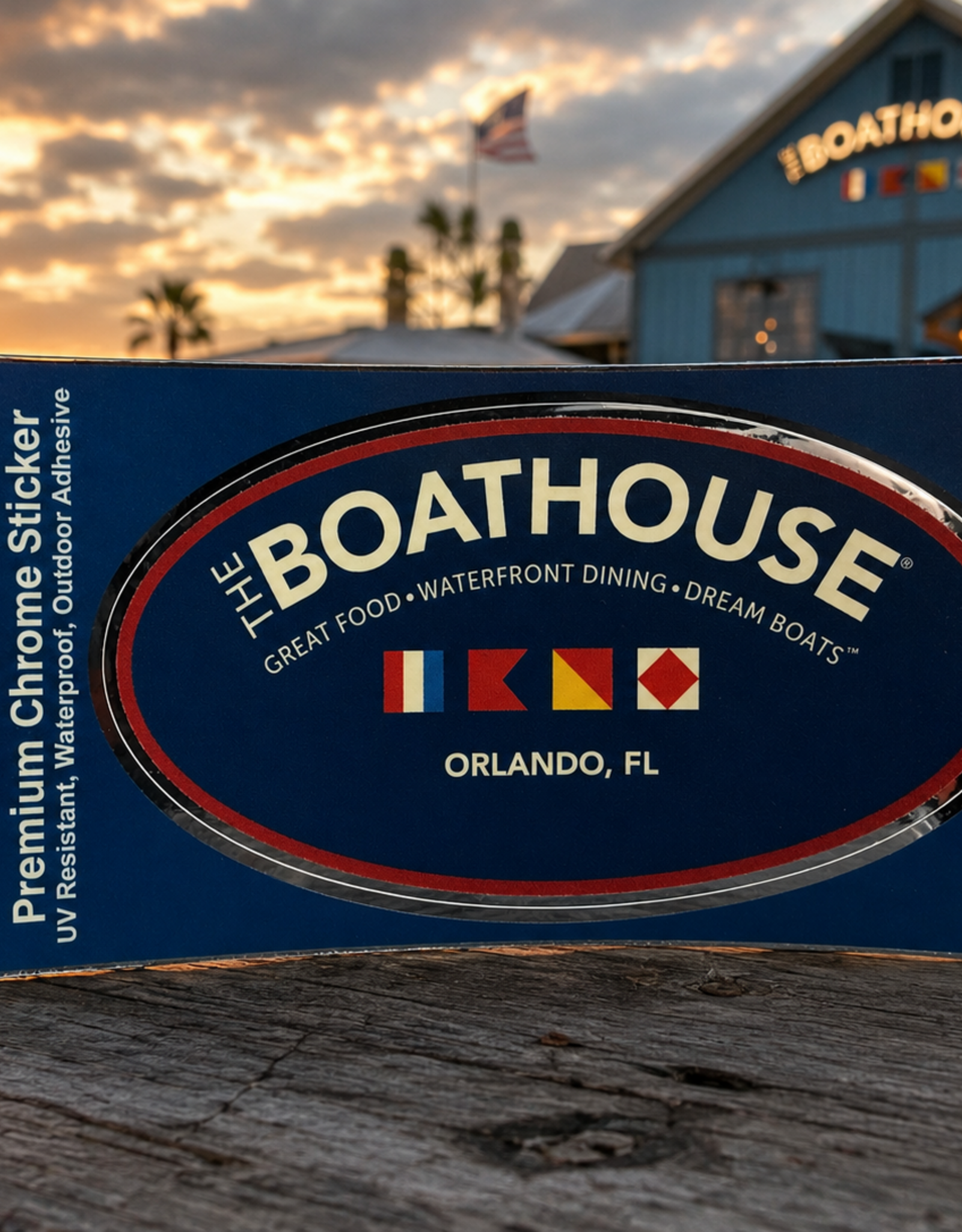 BUCKET WONDERS BOATHOUSE CLASSIC LOGO CHROME STICKER