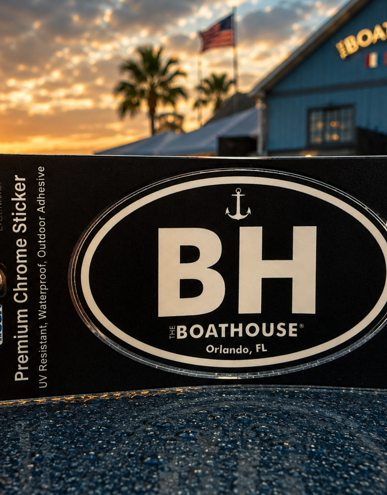 BUCKET WONDERS BOATHOUSE BH CHROME STICKER