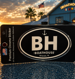 BUCKET WONDERS BOATHOUSE  CHROME STICKER