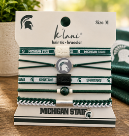 KLANI MICHIGAN STATE BRACELET/HAIR TIES  MEDIUM