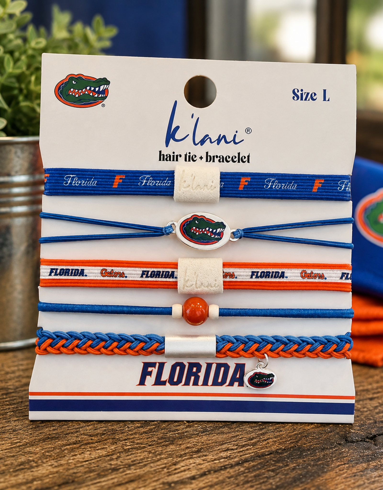 KLANI  UNIVERSITY OF FLORIDABRACELET/HAIR TIES   LARGE