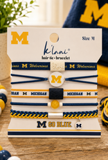 KLANI  UNIVERSITY OF  MICHIGAN BRACELET/HAIR TIES MEDIUM