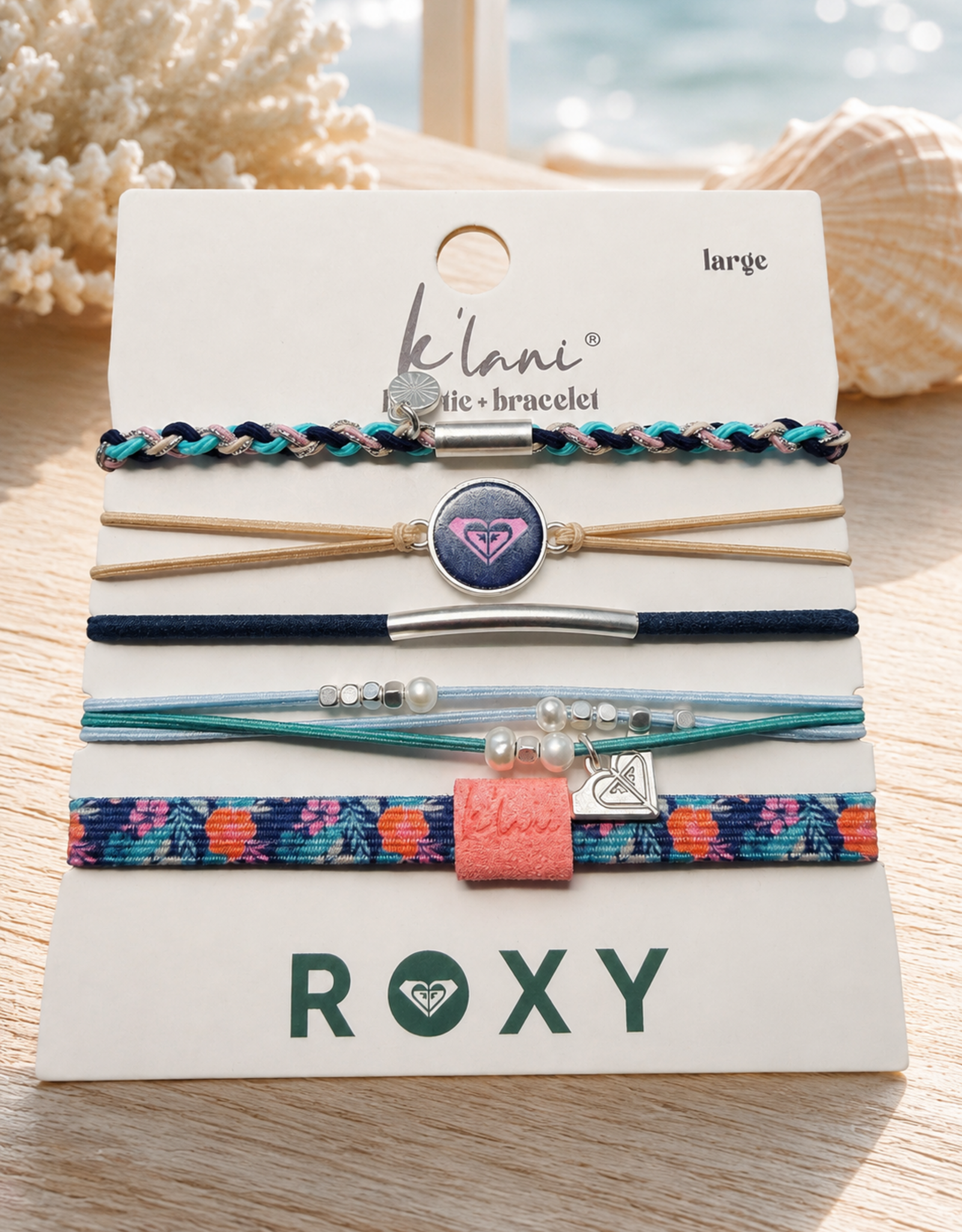 KLANI  ROXY HAIRTYE/BRACELET LARGE OCEAN BLOOM