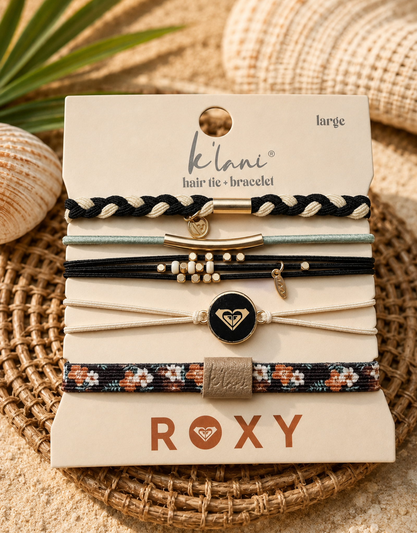 KLANI KL ROXY HAIRTYE/BRACELET COASTAL DRIFT LARGE