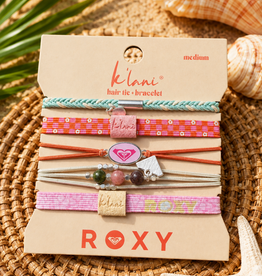 KLANI ROXY HAIR TIE/BRACELET MEDIUM PINK TROPIC