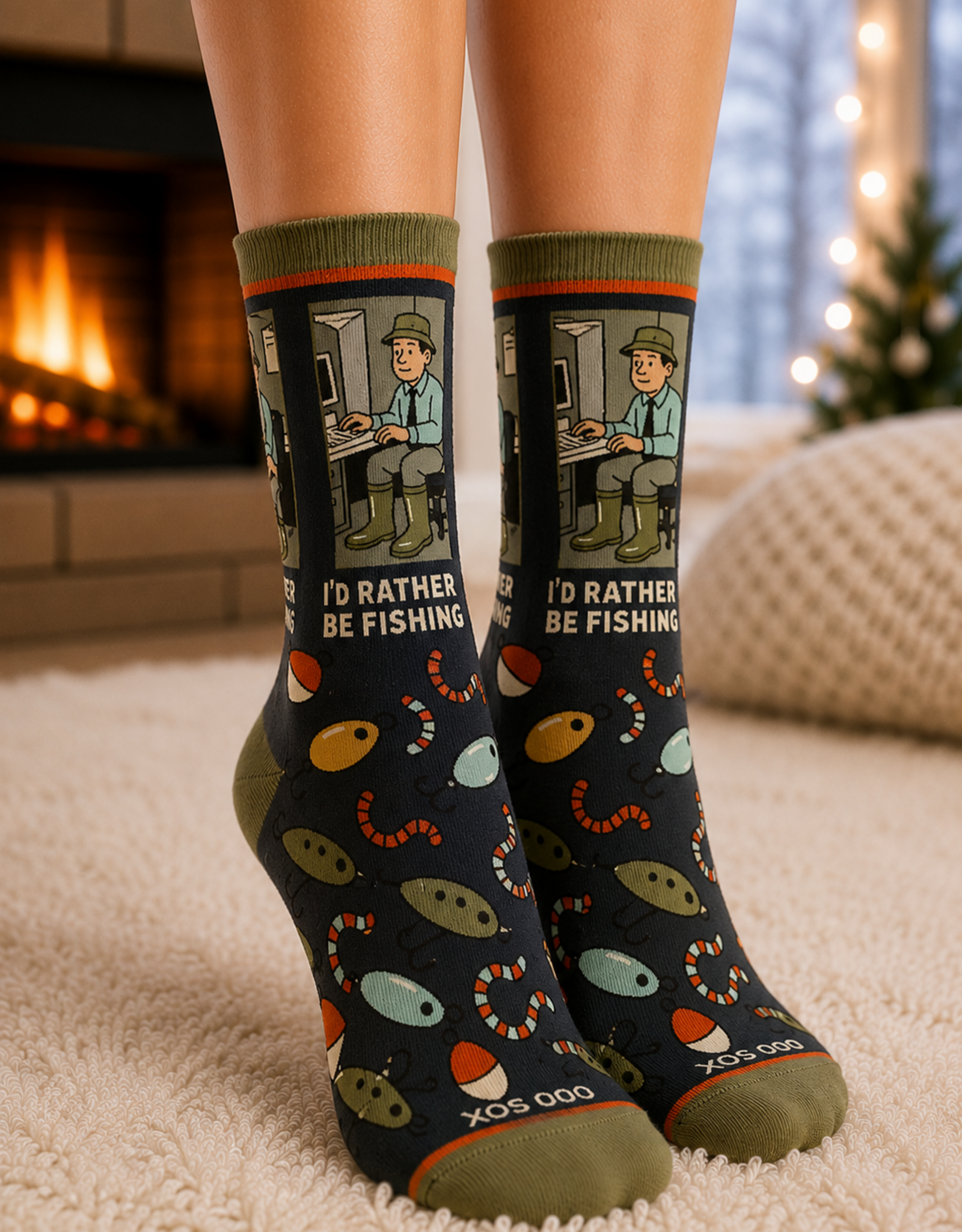 ODD  SOX OS RATHER BE FISHING SOCKS