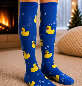 Stretch Knee High  Rubber Duckie Socks