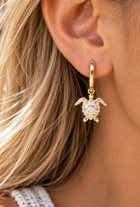 FLAIRCRAFT LIMITED TURTLE DROP EARRING 14KT GOLD
