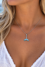 FLAIRCRAFT LIMITED WHALE TAIL MINI NECKLACE AQUA