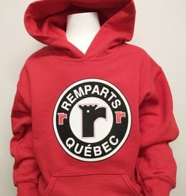 Hoodie rouge gros logo - enfant