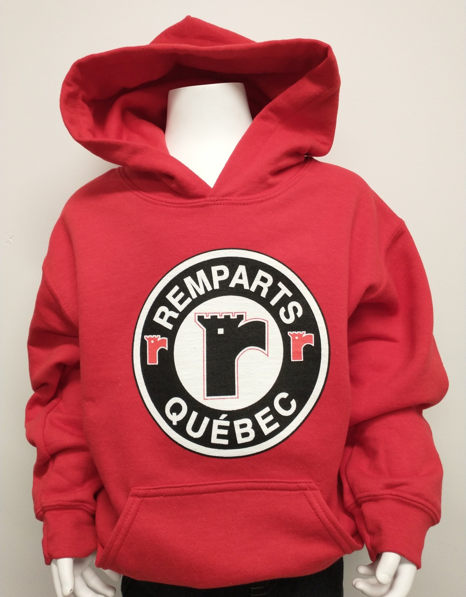 Hoodie rouge gros logo - enfant