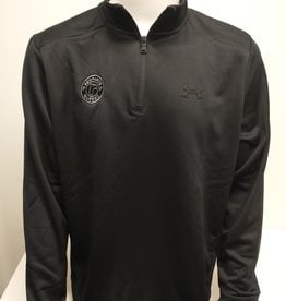 1/4 Zip Noir Logo Gris