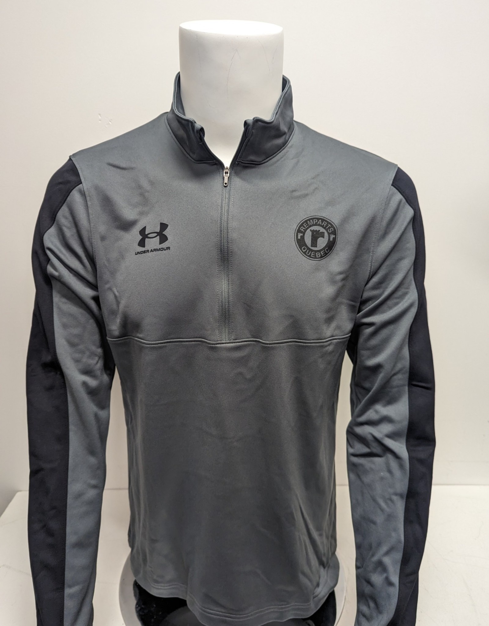 1/4 Zip Gris-Noir UA