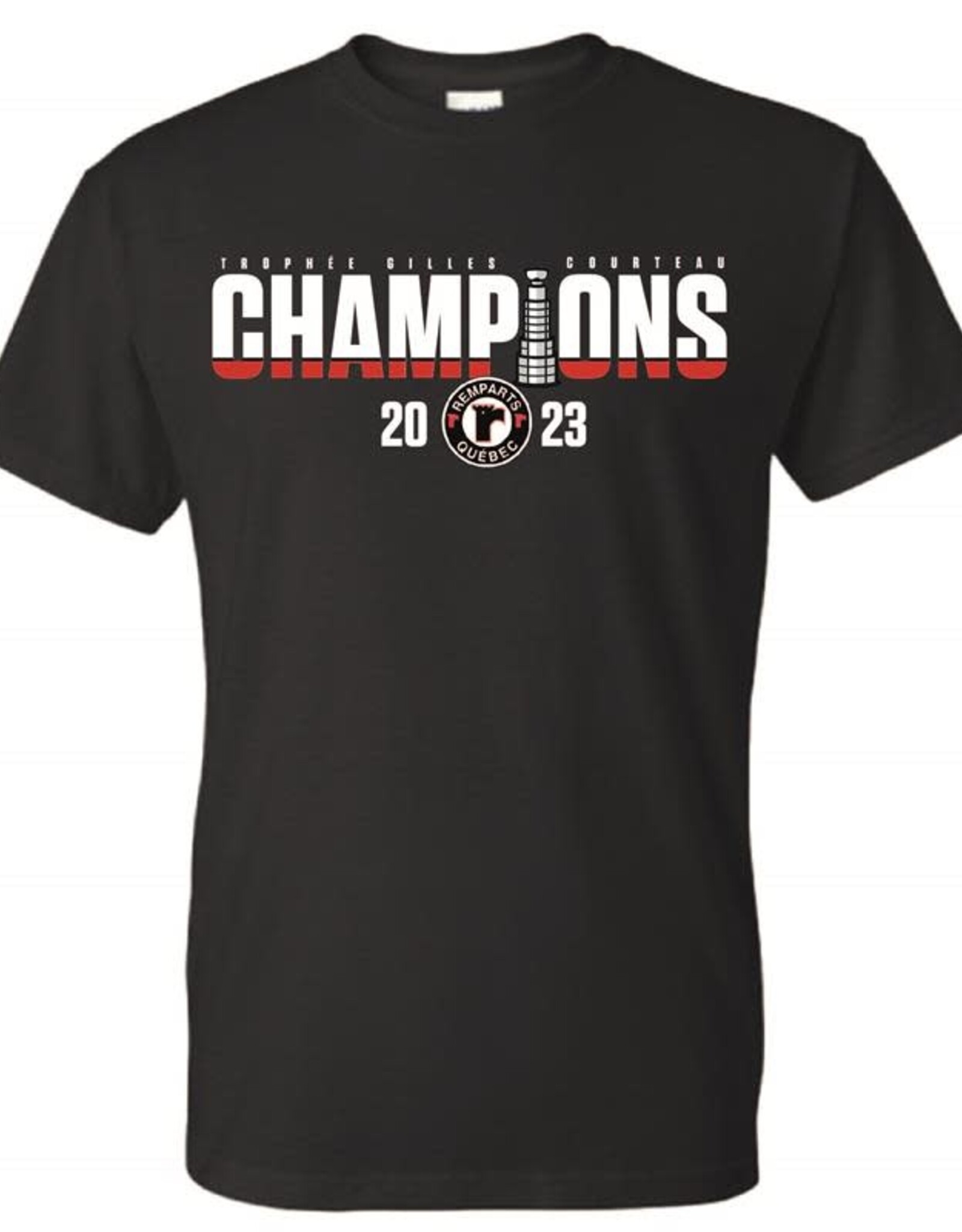 T-Shirt Noir Enfants Champions 2023