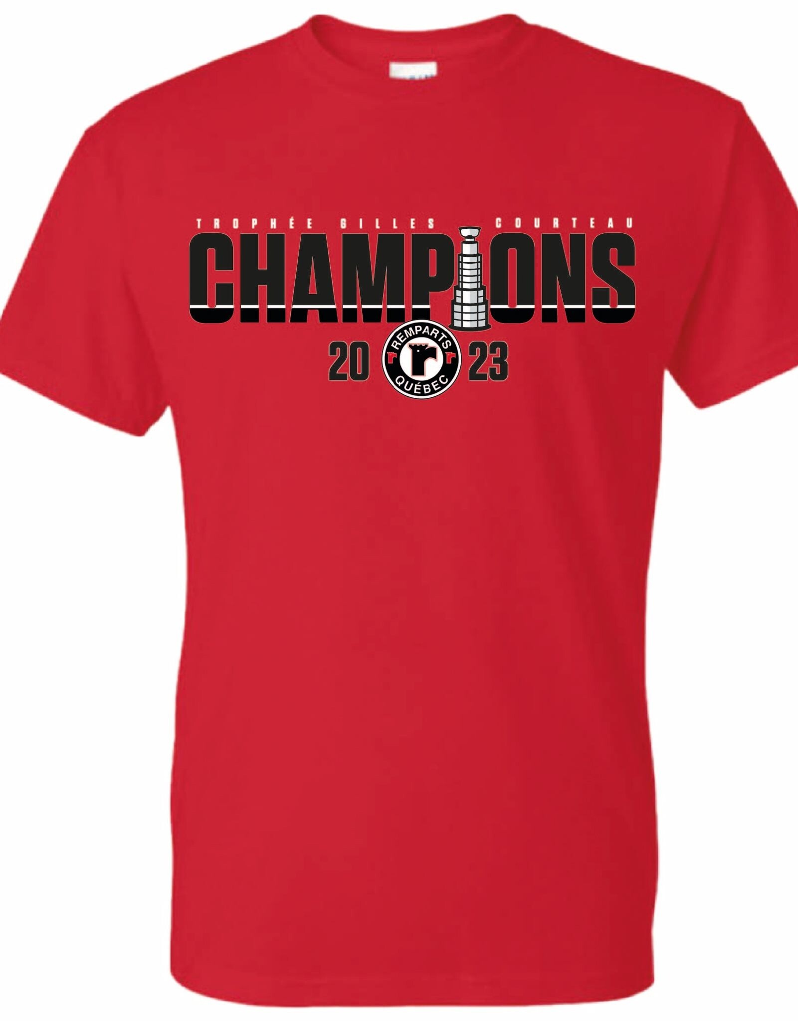 T-Shirt Rouge Enfant Champions 2023