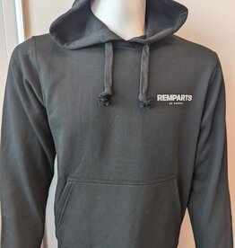 Hoodie Noir Logo Gris