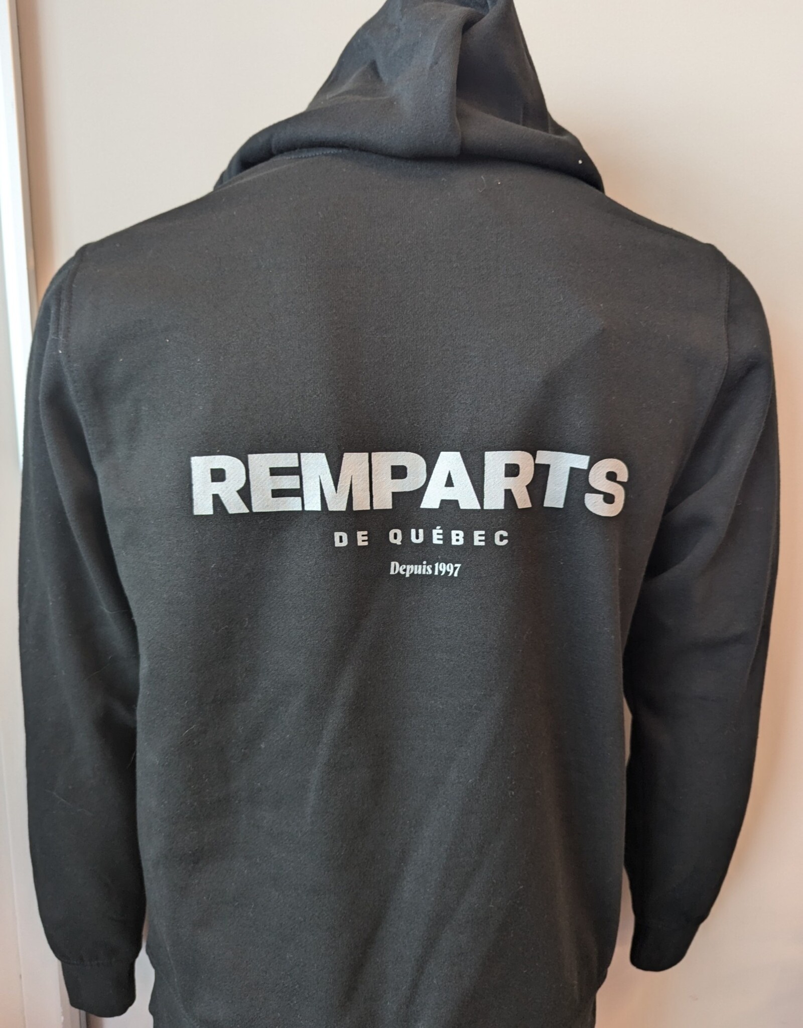Hoodie Noir Logo Gris