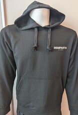 Hoodie Noir Logo Gris