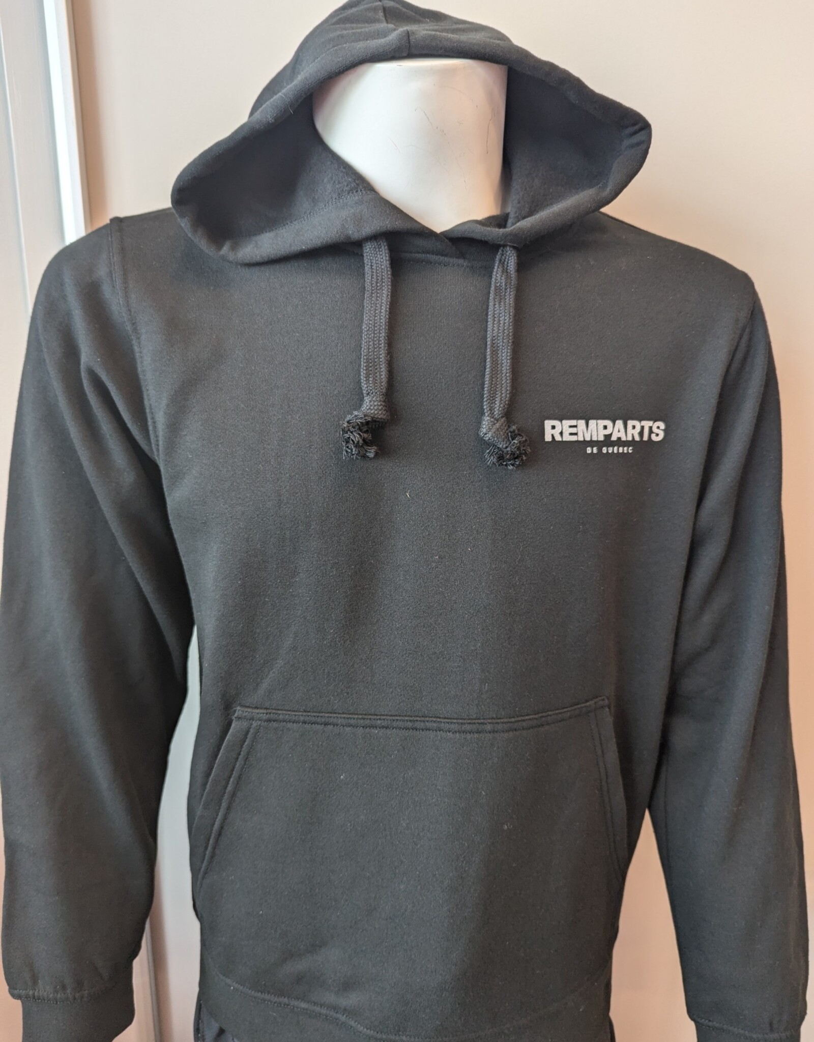 Hoodie Noir Logo Gris