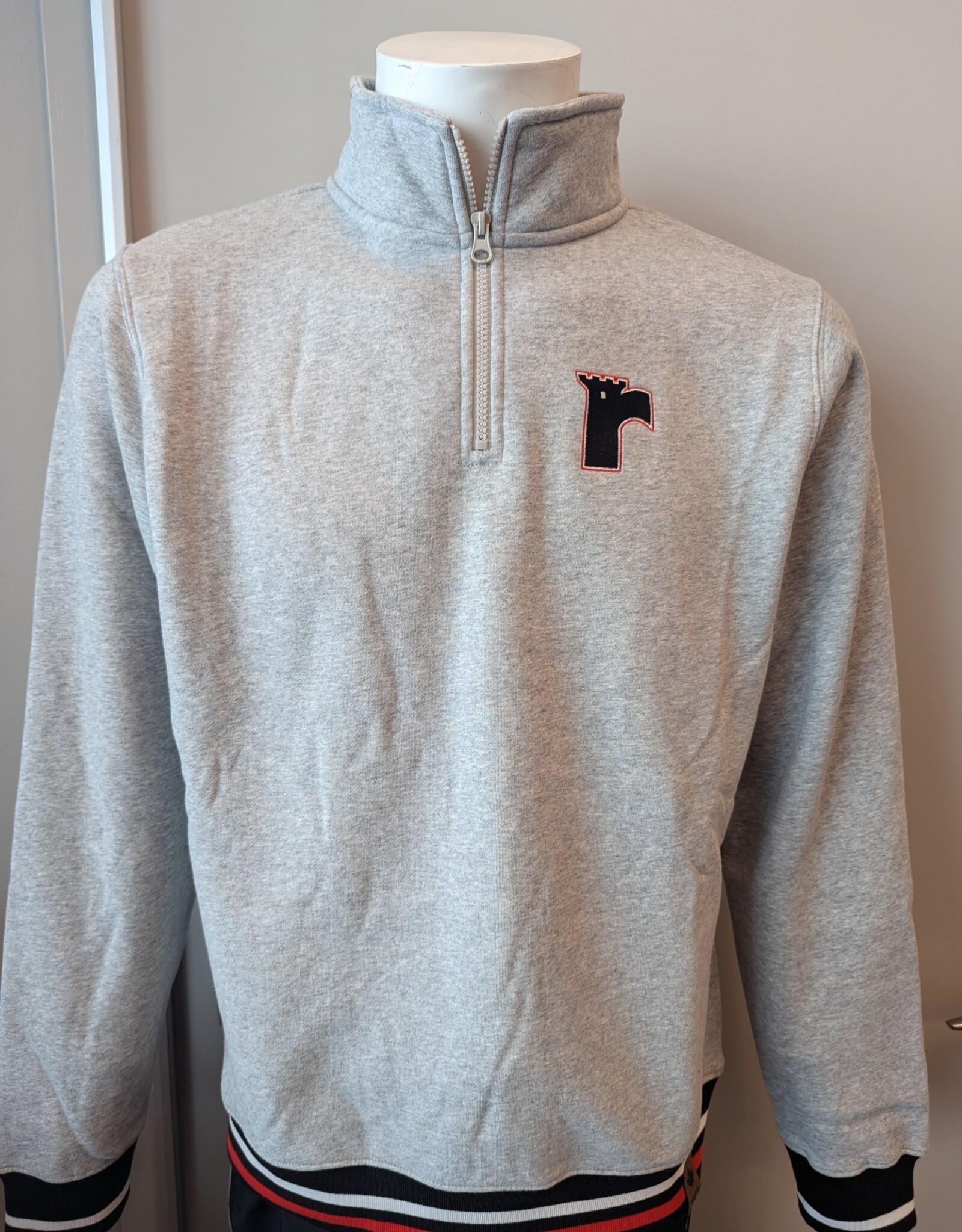 1/4 Zip Gris Cuff