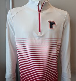 1/4 Zip Blanc Ligne Rouge