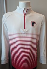 1/4 Zip Blanc Ligne Rouge
