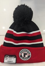 Tuque Noire-Rouge Ligne Blanc