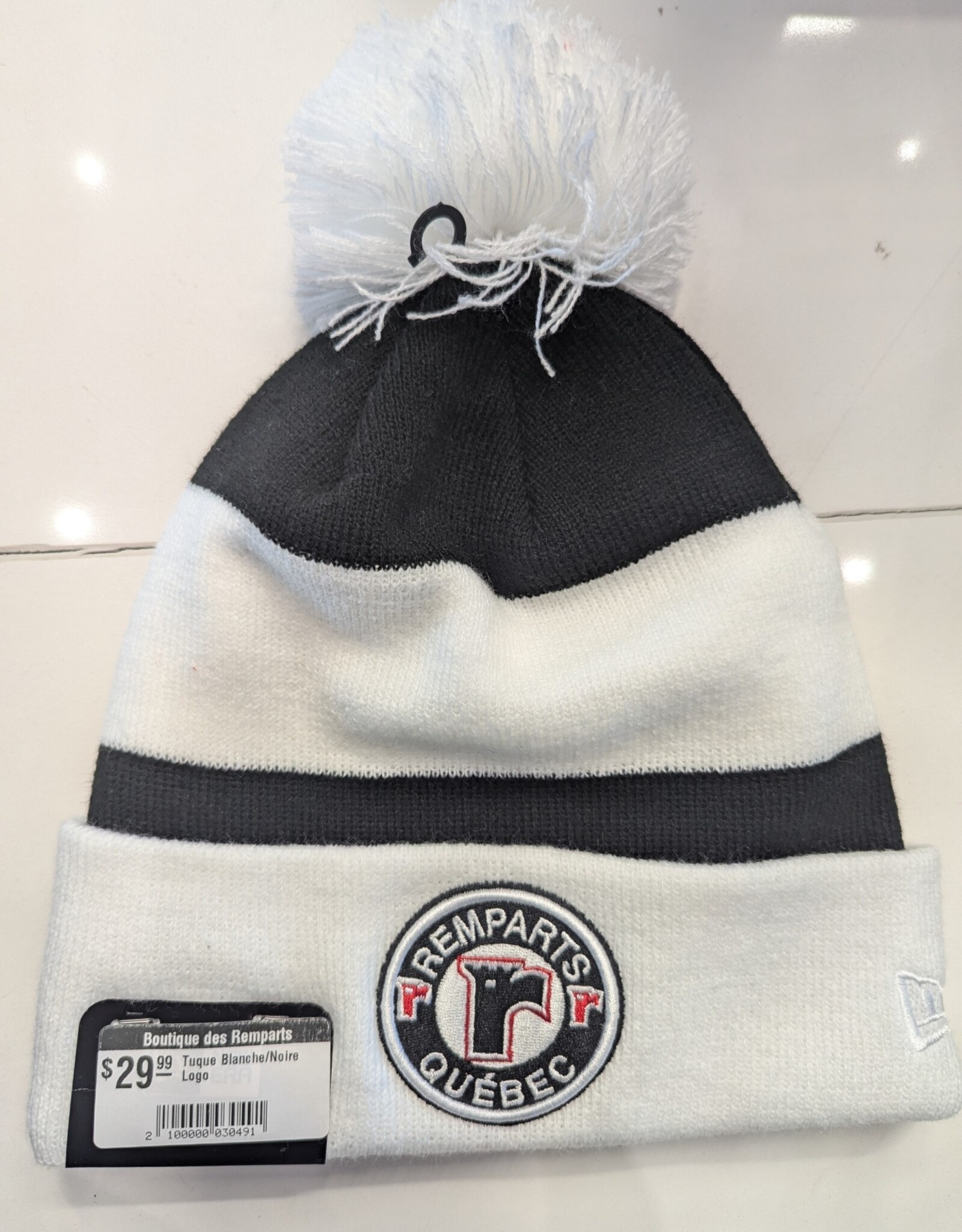 Tuque Blanche/Noire Logo