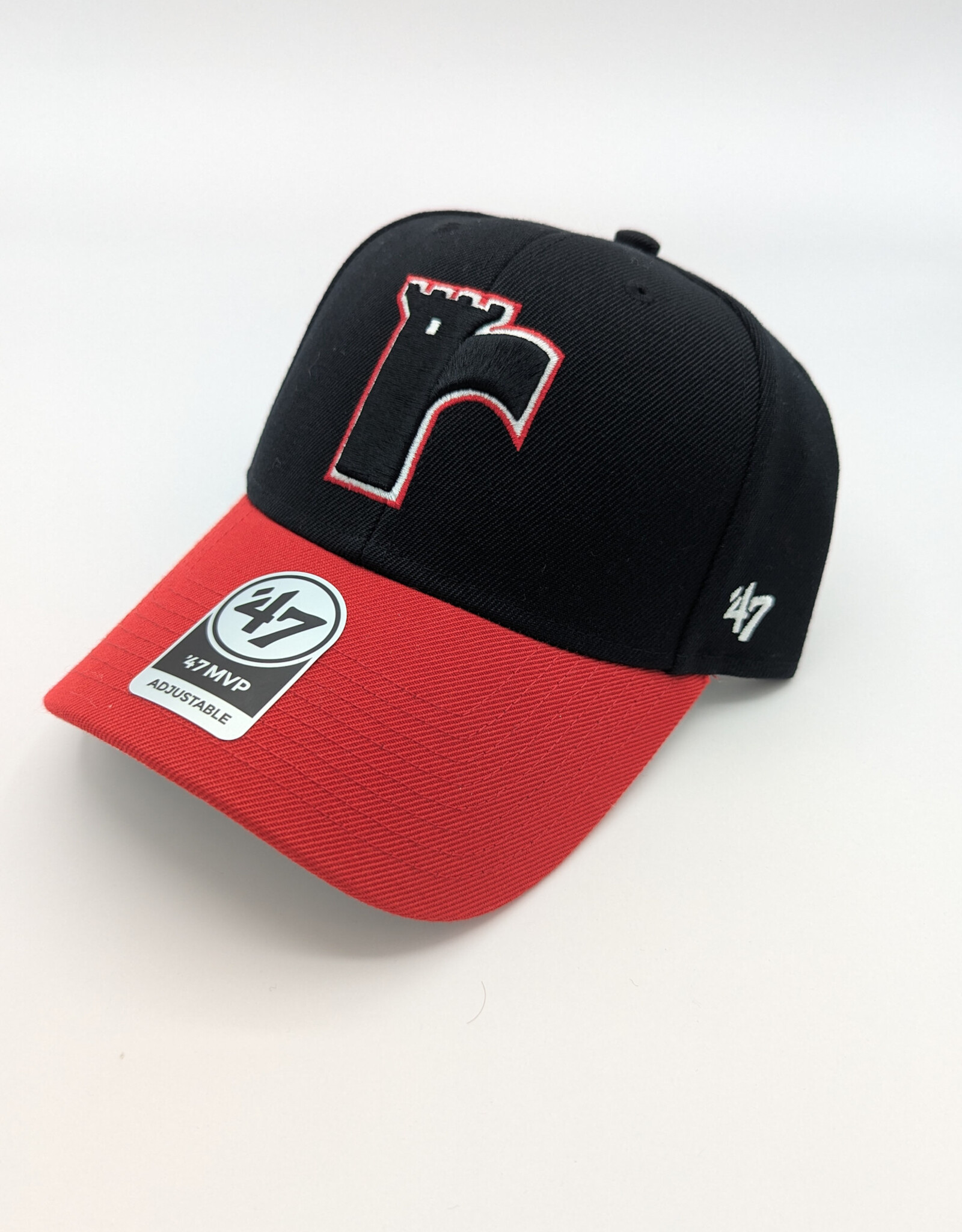 Casquette 47' Noire-Rouge logo R