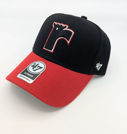 Casquette 47' Noire-Rouge logo R