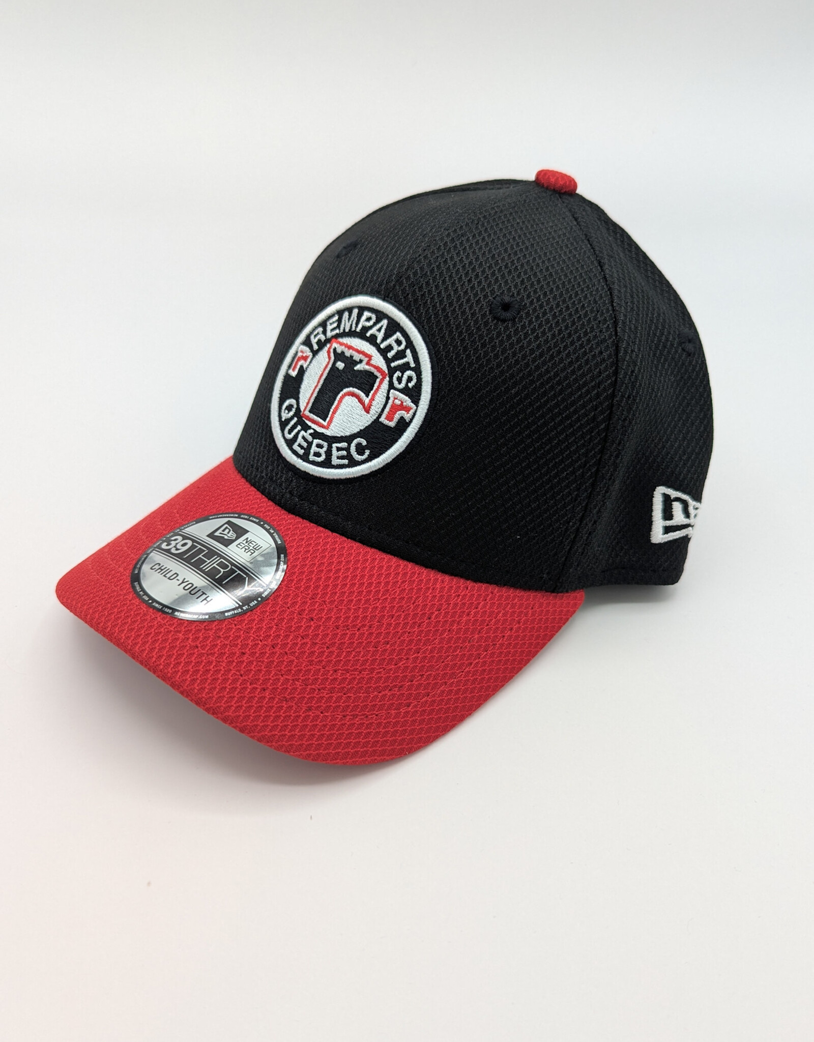 Casquette Enfant 3930 Flexfit Noire et Rouge
