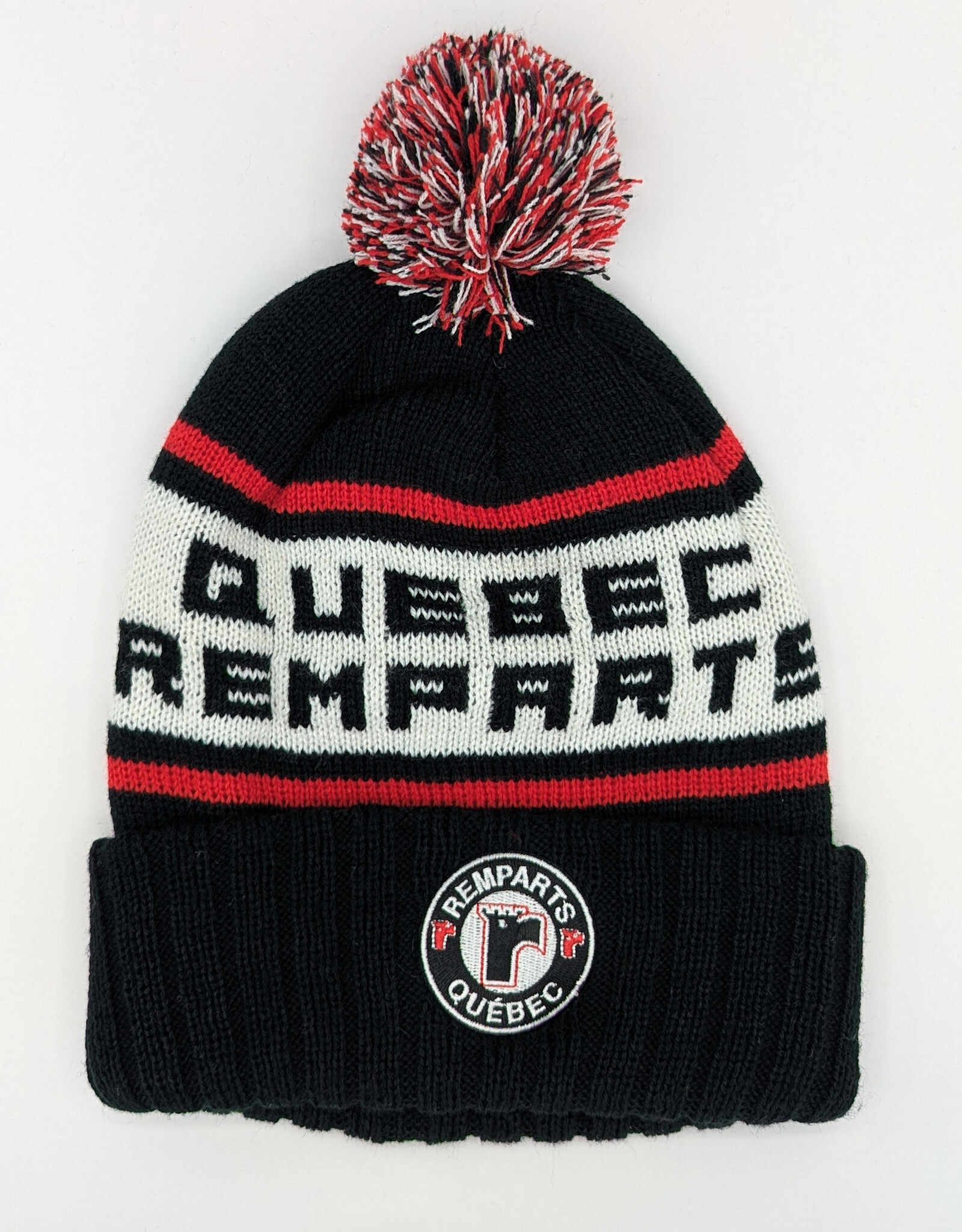 Tuque Noir Pompon Quebec Remparts