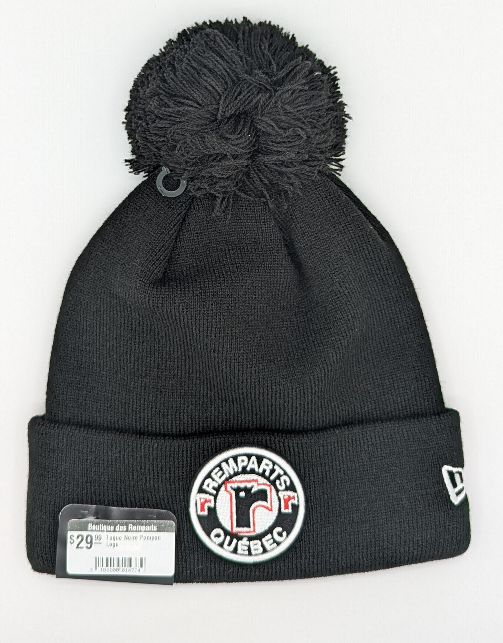 Tuque Noire Pompon Logo