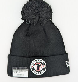 Tuque Noire Pompon Logo