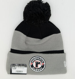 Tuque Noire/Grise Ligne Blanche